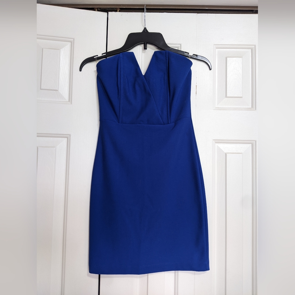 Corbal blue strapless dress